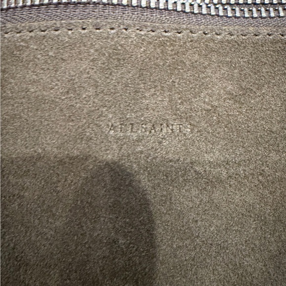 All Saints suede Kanda Hobo in mink Olive gray - Picture 3 of 6